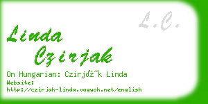 linda czirjak business card